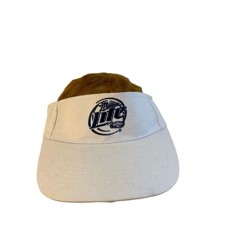 Miller lite visor hat‎ cap white